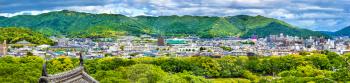 View of Himeji city from Himeji castle - Kansai, Japan
