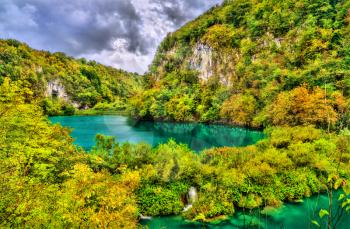 View of the Plitvice Lakes National Park, UNESCO world heritage in Croatia