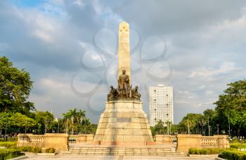 The Rizal Monument, a memorial in Rizal Park - Manila, the capital of Philippines