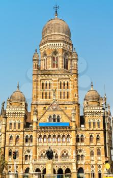 Municipal Corporation Building. Built in 1893, it is a heritage building in Mumbai - Maharashtra, India