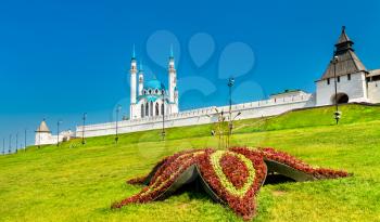 View of Kazan Kremlin. UNESCO world heritage in Tatarstan, Russia
