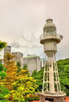 Fort Canning Lighthouse on Fort Canning Hill in Singapore