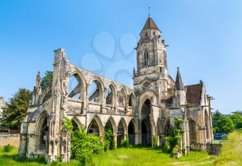 Ruined Church of Saint-Etienne-le-Vieux in Caen, the Calvados department of France
