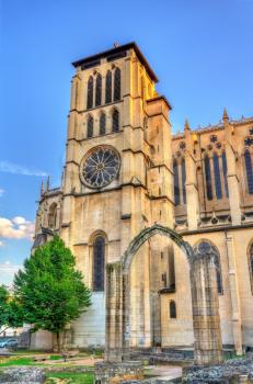 The Saint John the Baptist Cathedral in Lyon - Auvergne-Rhone-Alpes, France