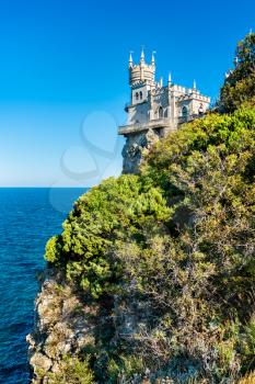 The Swallow Nest Castle near Yalta, a major tourist destination in Crimea