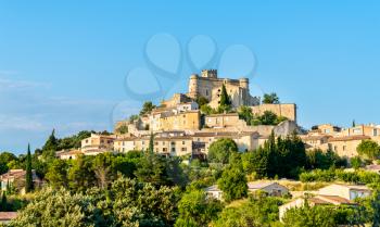 View of Le Barroux village with its castle - Provence, France