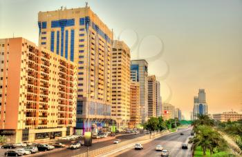 Sheikh Rashid Bin Saeed Al Maktoum street in Abu Dhabi