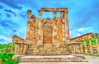 Temple of Gens Septimia at Djemila. UNESCO world heritage in Algeria