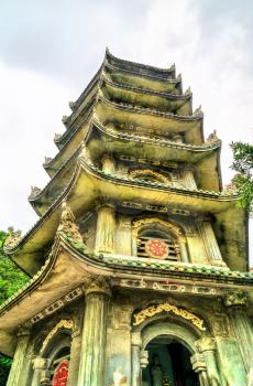Buddhist pagoda on Marble Mountains near Da Nang, Vietnam