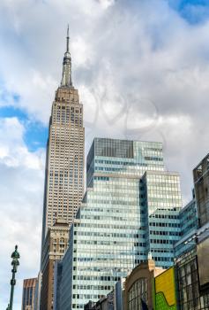 New York City, United States - May 6, 2017: View of skyscrapers in Midtown Manhattan