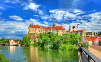 Sigmaringen Castle on a bank of the Danube River in Baden-Wurttemberg - Germany