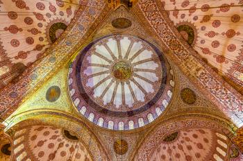 Dome of Sultan Ahmet Mosque (Blue Mosque) in Istanbul, Turkey