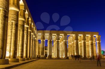 Colonnade in the Luxor temple - Egypt