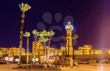 View the New mosque from Luxor temple - Egypt