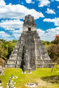 Temple of the Great Jaguar at Tikal. UNESCO world heritage in Guatemala