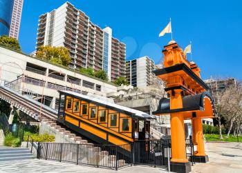 Angels Flight, a funicular railway in the Bunker Hill district of Downtown Los Angeles, California