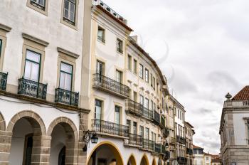 Architecture of the old town of Evora. UNESCO world heritage in Portugal