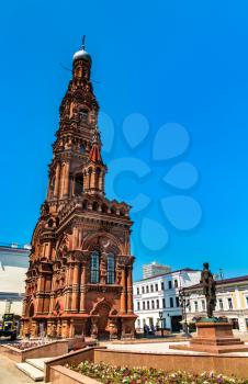 Bell tower of the Epiphany Cathedral in Kazan - Tatarstan, Russia