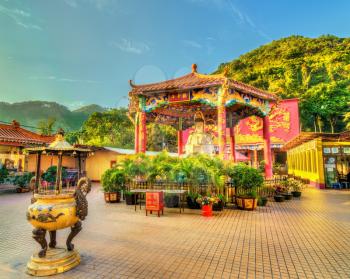 View of the Ten Thousand Buddhas Monastery in Hong Kong, China