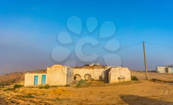 Typical berber house in the Tunisian countryside at Tataouine. North Africa