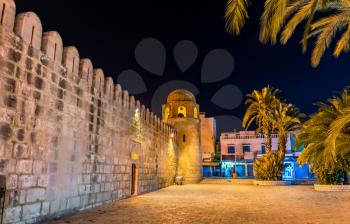 The Great Mosque of Sousse at night. Tunisia, North Africa