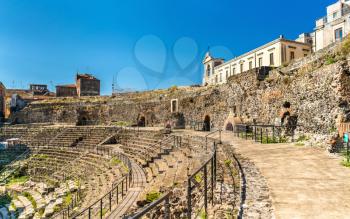 Greek-Roman Theatre of Catania in Sicilia - Italy