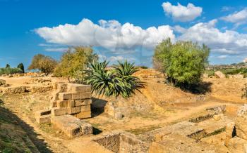 Ancient Greek Ruins in the Valley of the Temples near Agrigento - Sicily, Southern Italy