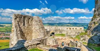 Ruins of Spis Castle, a UNESCO World Heritage Site in Slovakia, Central Europe