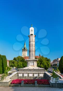Red Army Memorial and St. Nicholas Cathedral in Presov, Slovakia