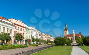 View of the central square in Presov. Slovakia, Central Europe