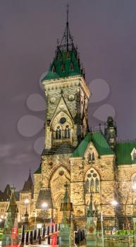 The East Block of Canadian Parliament in Ottawa