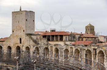 Roman amphitheatre in Arles - UNESCO world heritage in France