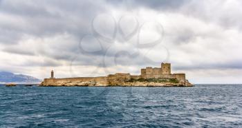 View of the Chateau d'If in the Mediterranean sea - France