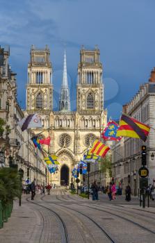 View of Orleans Cathedral from Jeanne d'Arc's street - France, Centre