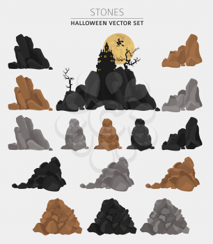 Halloween holiday info graphic elements. Flat design. Vector illustration