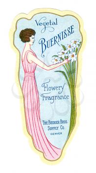 Royalty Free Photo of a Vintage Perfume Label