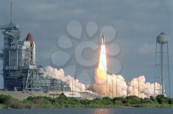 Royalty Free Photo of a Rocket Blasting Off 