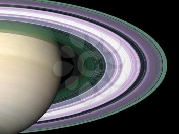 Royalty Free Clipart Image of Saturn and it's Rings