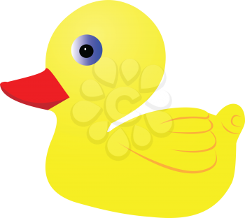 Illustration of a yellow duckling on a white background