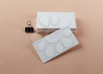 Blank business cards. Mock-up for branding identity.