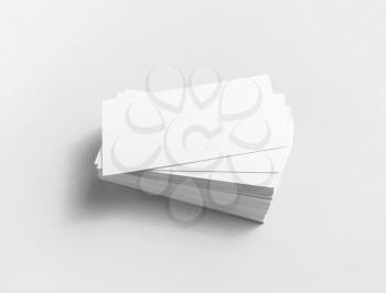 Blank business cards on paper background. Mockup for ID.