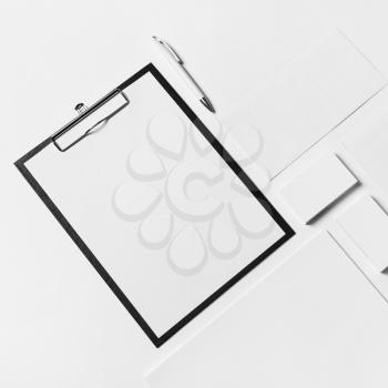 Branding stationery mockup. Blank objects for placing your design. Flat lay.