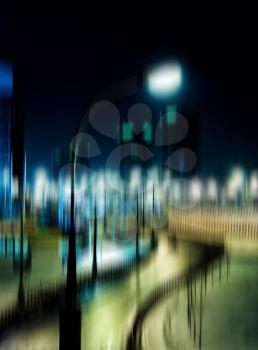 Night city lamp abstraction