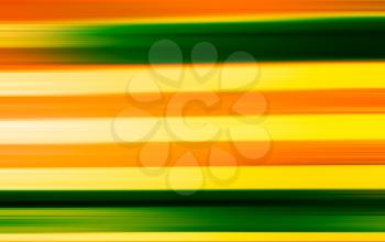 Horizontal green and orange motion blur background