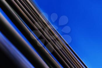 Horizontal vivid blue abstraction lines business background backdrop