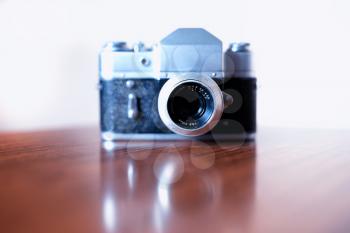 Vintage rangefinder camera background