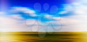 Horizontal vivid vibrant simple minimal landscape cloudscape motion abstraction background backdrop