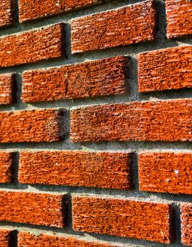 Red brick wall texture perspective
