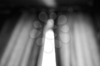 Black and white window curtains bokeh background hd