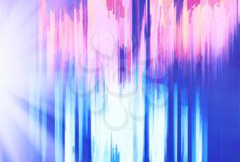 Abstract vertical bars painting with light leak hd